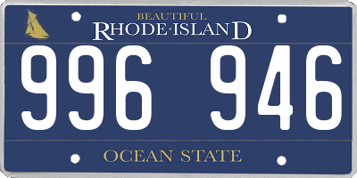 RI license plate 996946