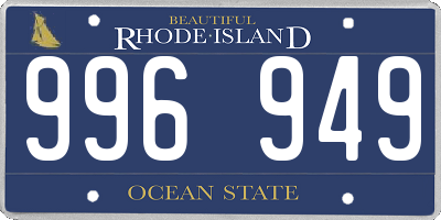 RI license plate 996949