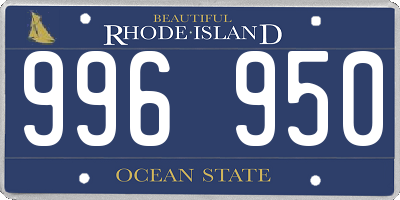 RI license plate 996950