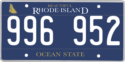 RI license plate 996952