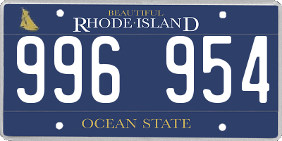 RI license plate 996954
