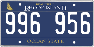 RI license plate 996956