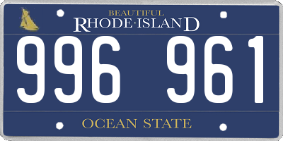RI license plate 996961