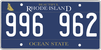 RI license plate 996962