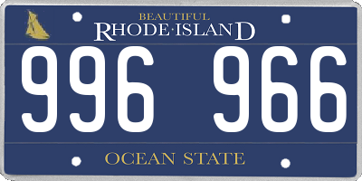 RI license plate 996966