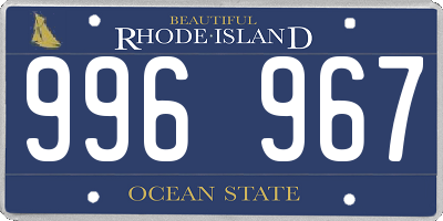 RI license plate 996967