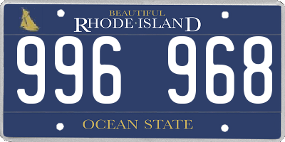 RI license plate 996968