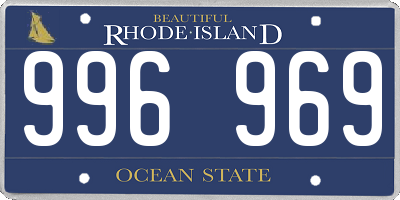 RI license plate 996969