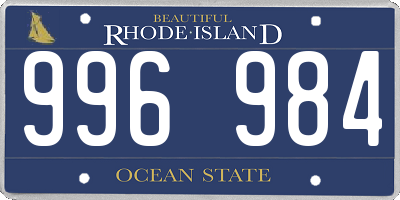 RI license plate 996984