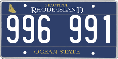 RI license plate 996991