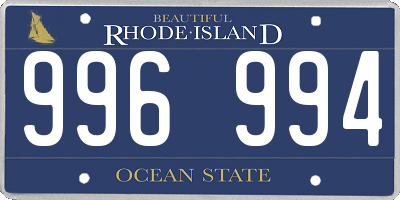 RI license plate 996994