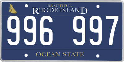 RI license plate 996997