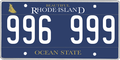 RI license plate 996999