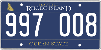 RI license plate 997008