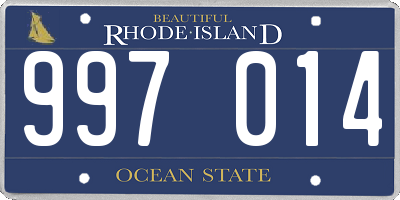 RI license plate 997014