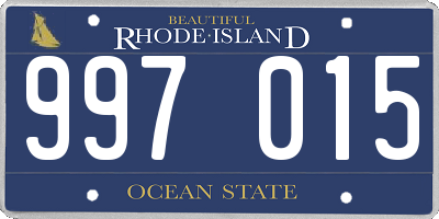 RI license plate 997015