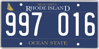 RI license plate 997016