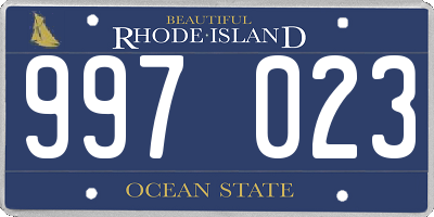 RI license plate 997023