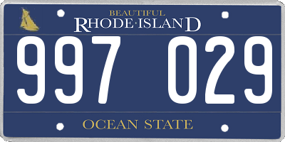 RI license plate 997029