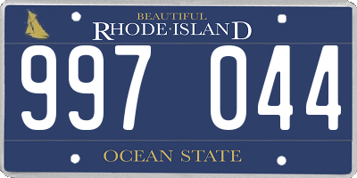 RI license plate 997044