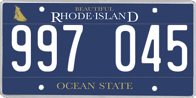 RI license plate 997045