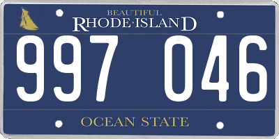 RI license plate 997046