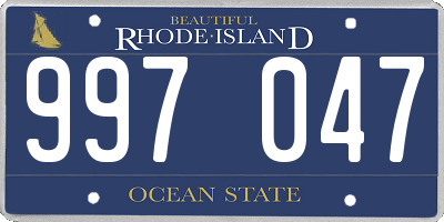 RI license plate 997047