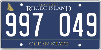 RI license plate 997049