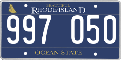 RI license plate 997050