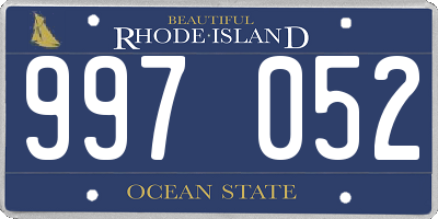 RI license plate 997052