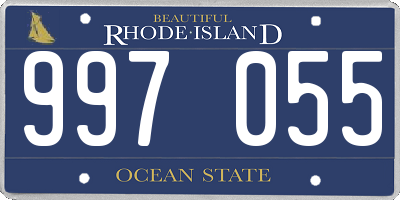 RI license plate 997055