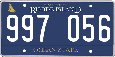 RI license plate 997056