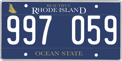 RI license plate 997059