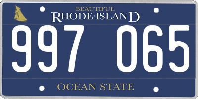 RI license plate 997065