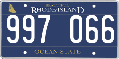 RI license plate 997066