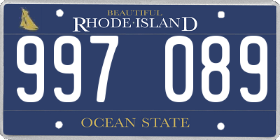 RI license plate 997089