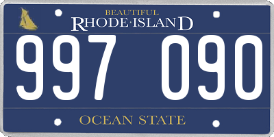 RI license plate 997090