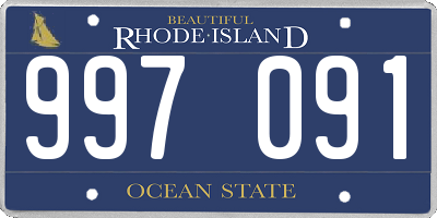RI license plate 997091