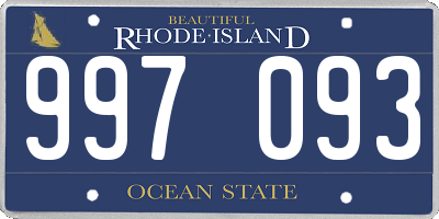 RI license plate 997093