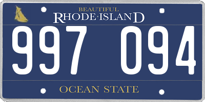 RI license plate 997094