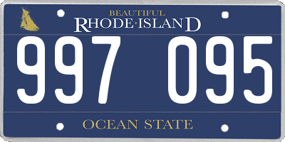 RI license plate 997095