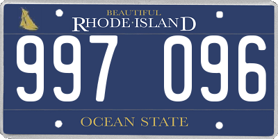 RI license plate 997096