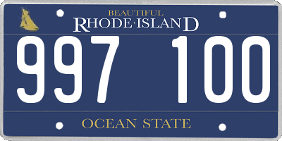 RI license plate 997100