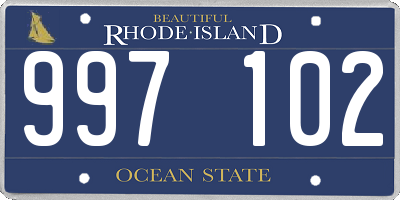 RI license plate 997102