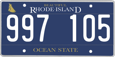 RI license plate 997105