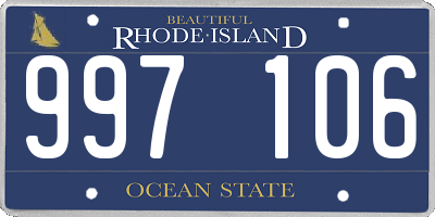 RI license plate 997106