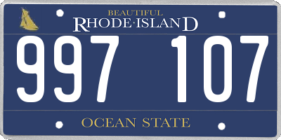 RI license plate 997107