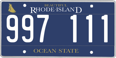 RI license plate 997111