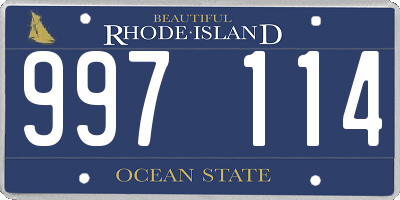 RI license plate 997114