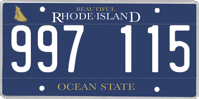 RI license plate 997115